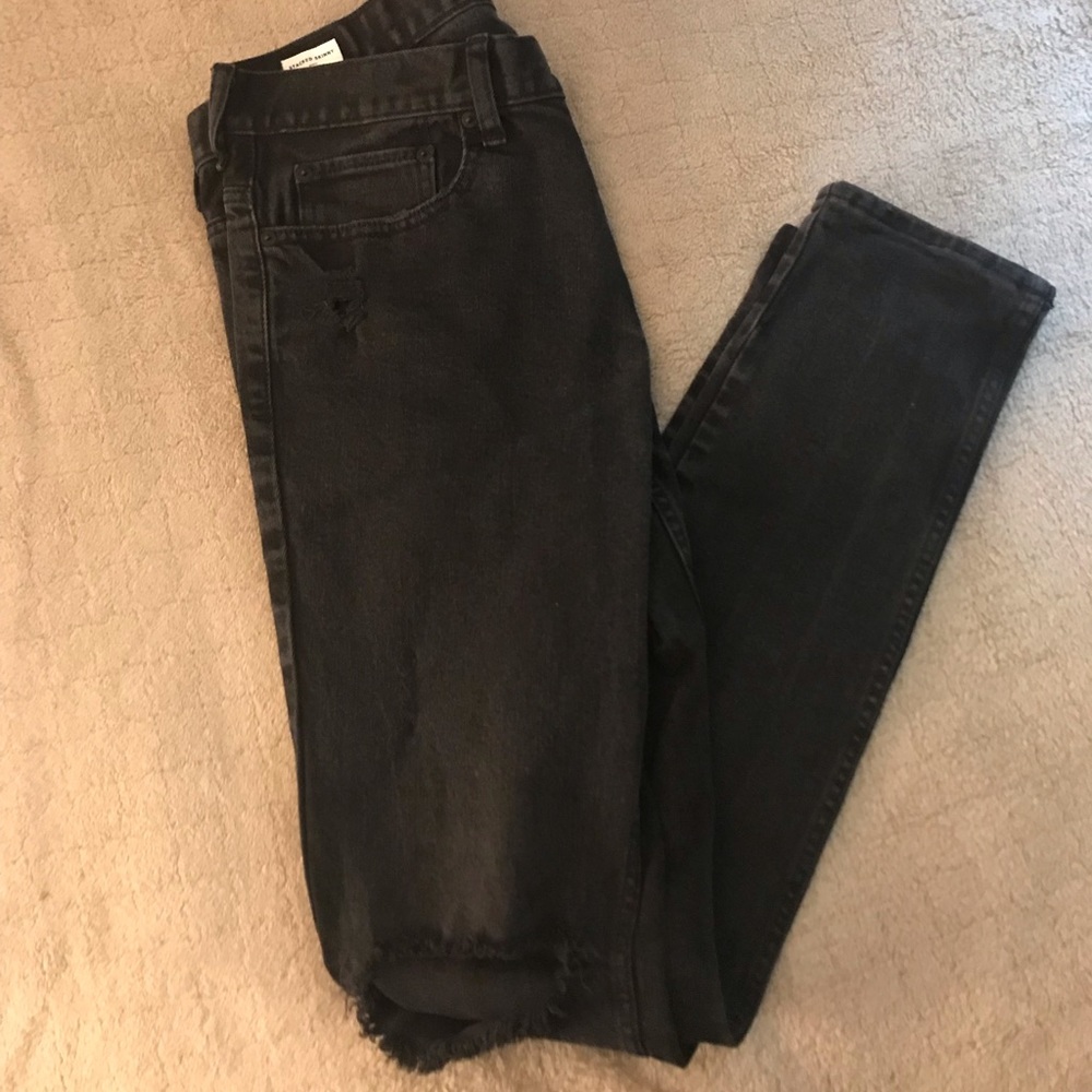 Mens Pacsun Destructed Black Jeans